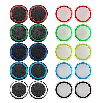 20Pieces Analog Stick Joystick Controller Performance Thumb Grips Compatible with PS5, PS4, Xbox One, Xbox Series X/S Controller Joystick Grips
