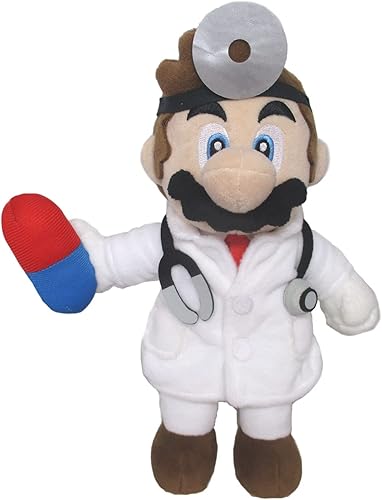 Little Buddy 1824 Dr. Mario World - Doctor Mario Felpa, 9 pulgadas, multicolor