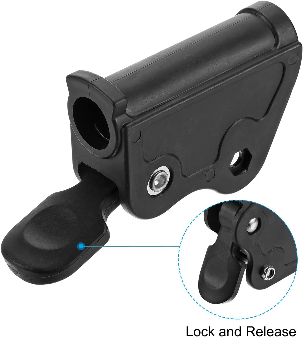 PATIKIL Lounge Chair Seat Latch Hinge, 1 Set Thickened Fixed Catch Lock and Release Recliners Set for Anti Gravity Foldable Chair, Black