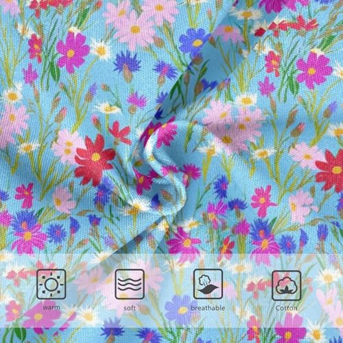 Joisal Animals Girls Underwear Toddlers 2t Cotton Cute Panties Girl Vibrant Colorful Wildflower Blue Kids Undies Briefs3