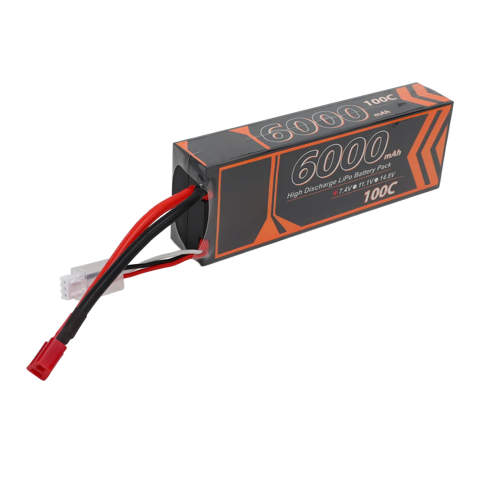 aqxreight Batteria Lipo RC 6000mAh 7.4V 2S Velocità di Scarica 100C per 1/8 1/10 RC Auto Droni Elicotteri Batteria Al Litio Ossido di Cobalto Ad Alte Prestazioni con Spina a T