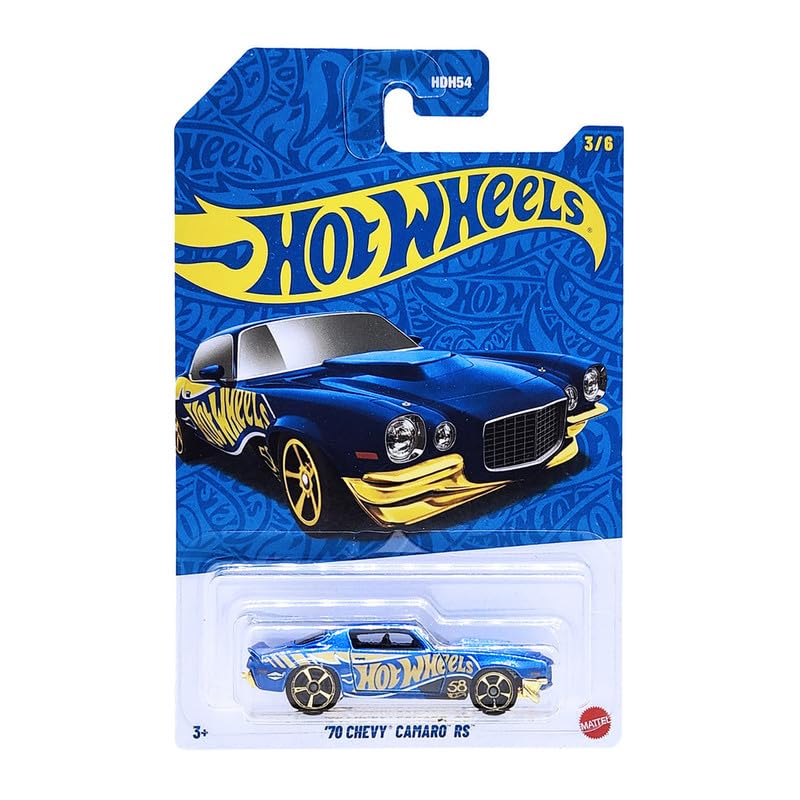 Image of Hot Wheels 55th Anniversary 70 Chevy Camaro RS for 3 Years & Above 3 /6 (Blue /Gold)