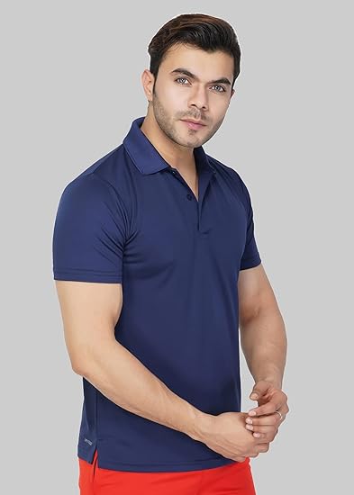 VTD-050-N Mens Polo Neck T-Shirt (Navy)
