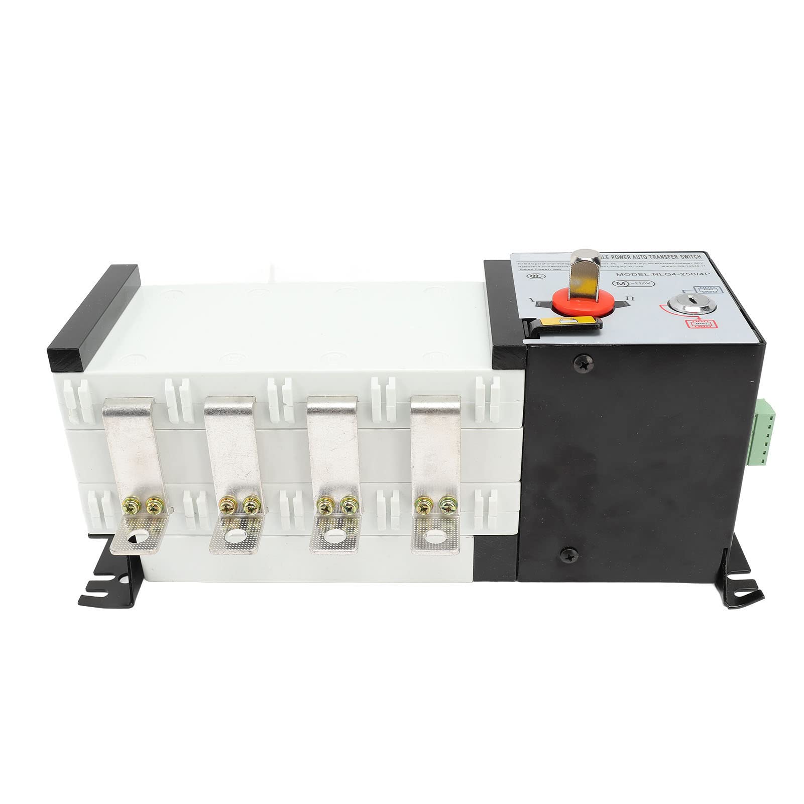 Generator Transfer Switch, Isolated 2 in 1 Out Mechanical Interlock Design Dual Power Automatic Transfer Switch, Automatic Power Transfer Switch Kit for Homes and Public Place (250A)