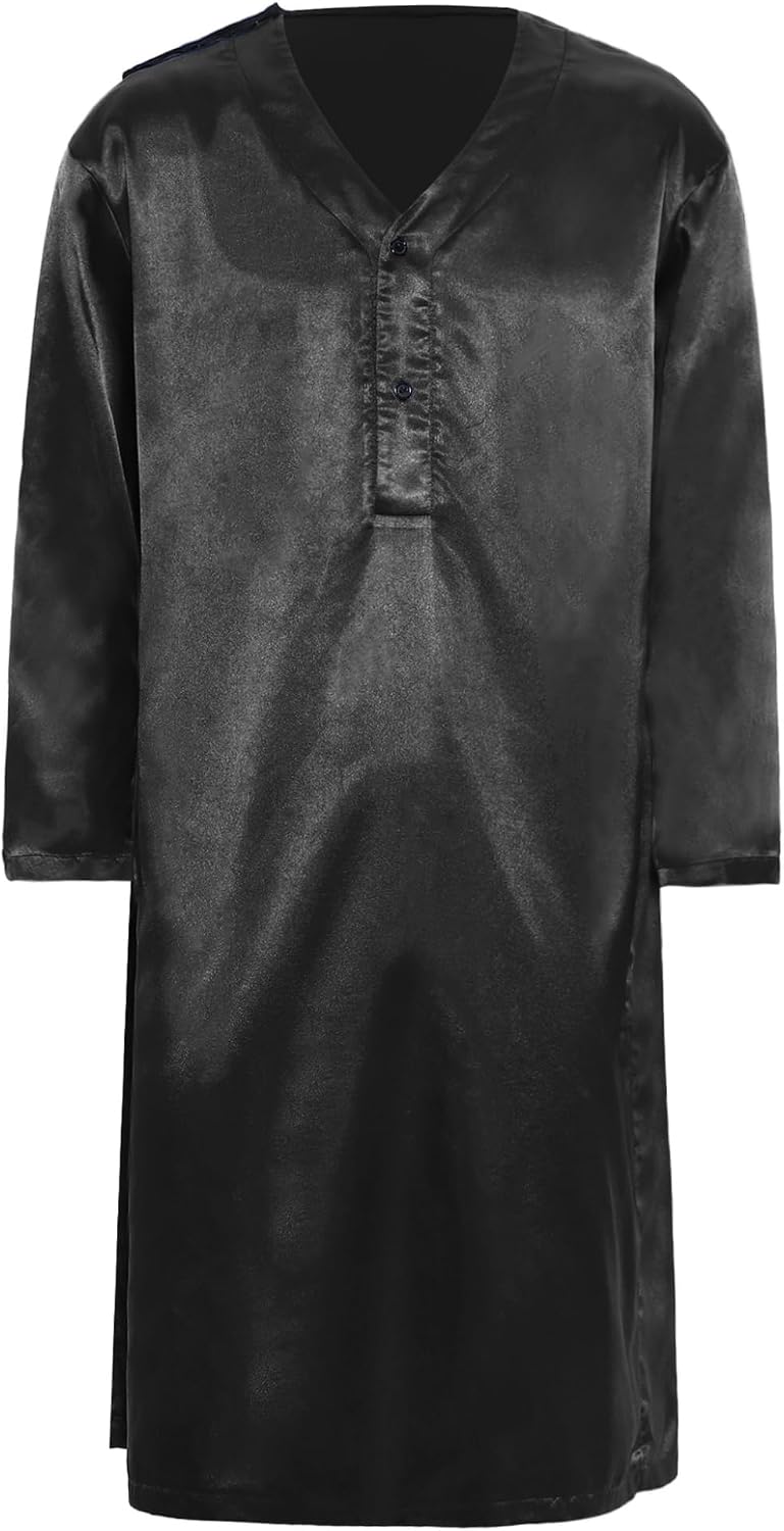 Men's Adaptive Nightgown Open Back Tear Away Nightshirt Post Shoulder Surgery Patient Hospital Gown