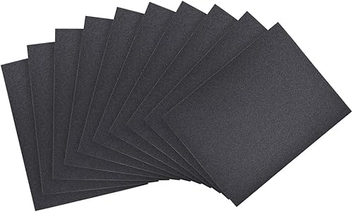 Miniatura 18 de uxcell Hojas de lijado de 500 granos de 9 x 11 pulgadas, papel de lija de carburo de silicio seco húmedo para muebles de madera, pulido de metal, 10