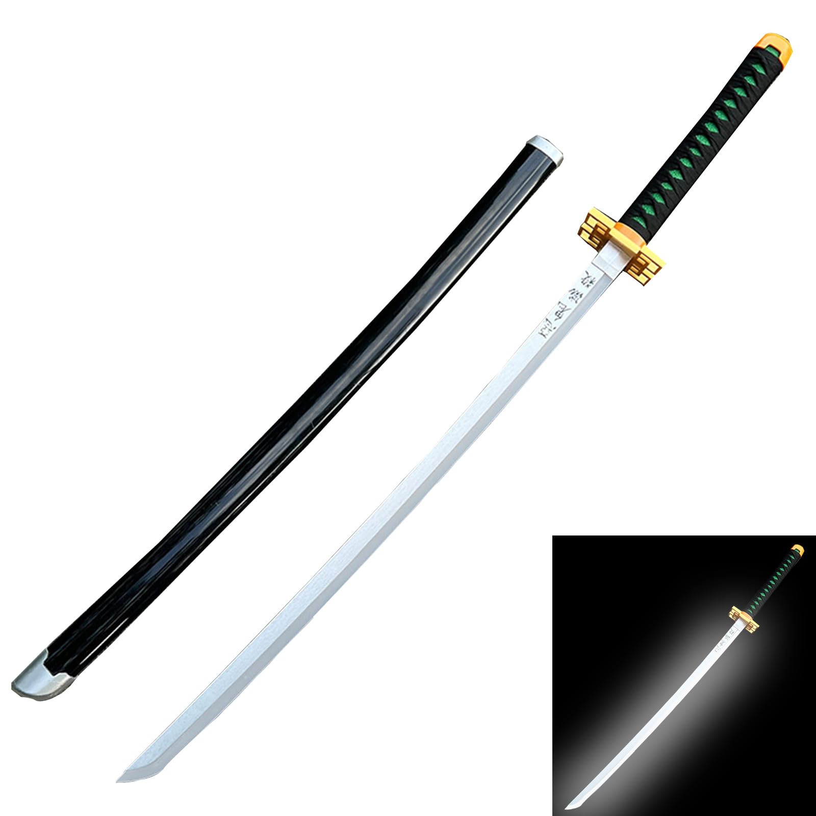 鬼滅の刃 時透無一郎 日輪刀 鑑賞用 武具 古兵器 黒石目鞘 本牛革柄巻 鬼滅の刃 時透無一郎 日輪刀 鑑賞用 武具 古兵器 黒石