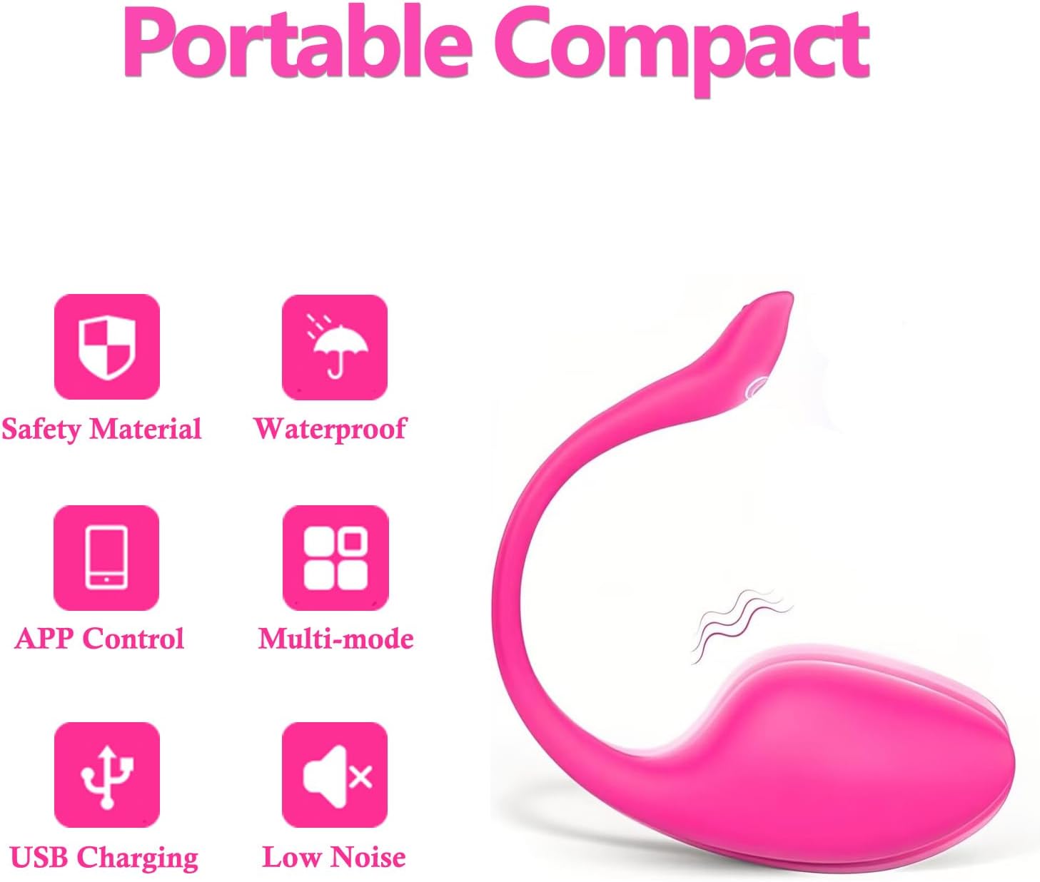 APP Long Distance Remote Control Pelvic Floor Trainer with Waterproof Silicone & Quiet Powerfull & USB Chargeable for Pelvic Floor Tightening and Bladder Control
