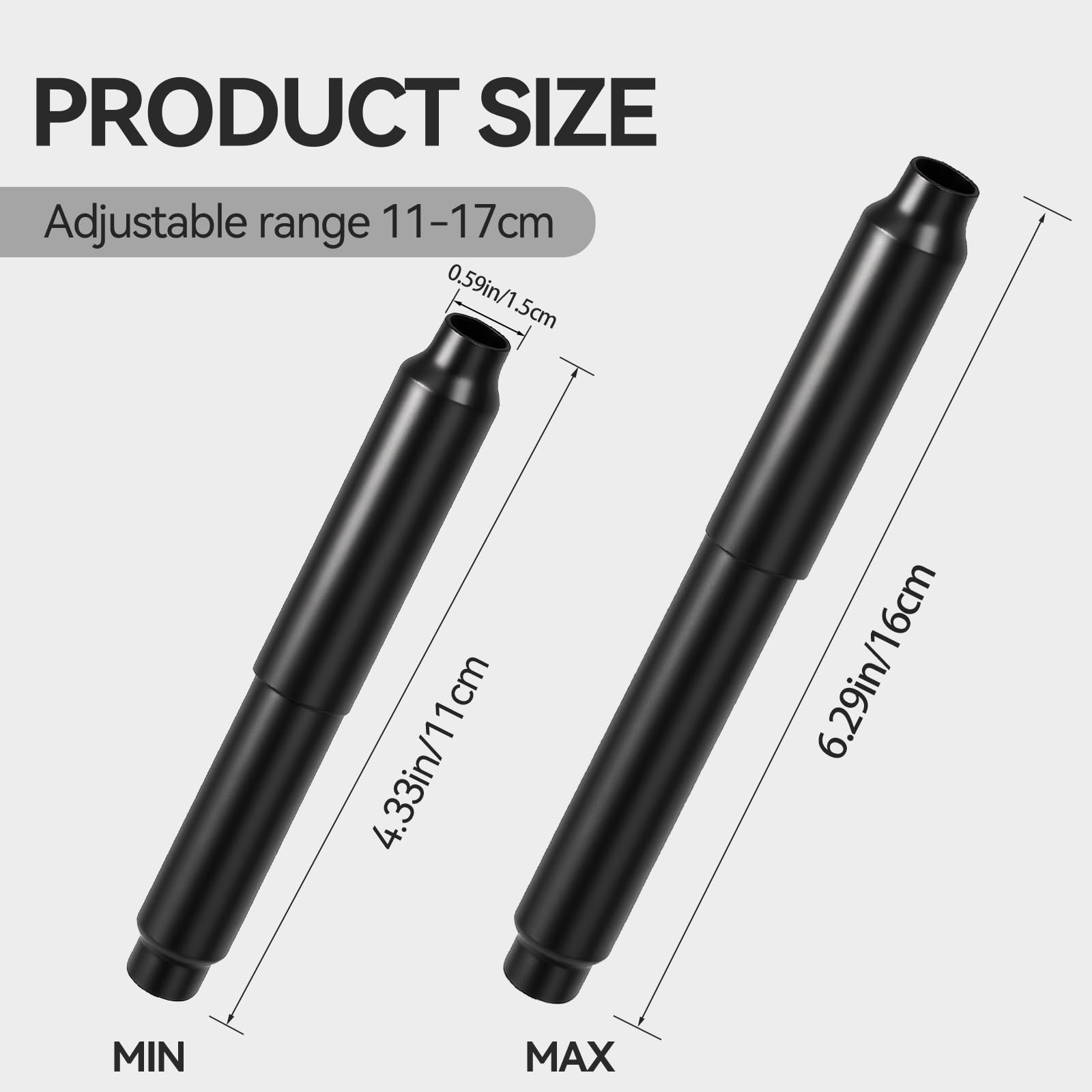 Toilet Paper Roll Holder Replacement Stainless Steel Toilet Paper Holder Spring Rod Spring Loaded Black — Amazon image 2