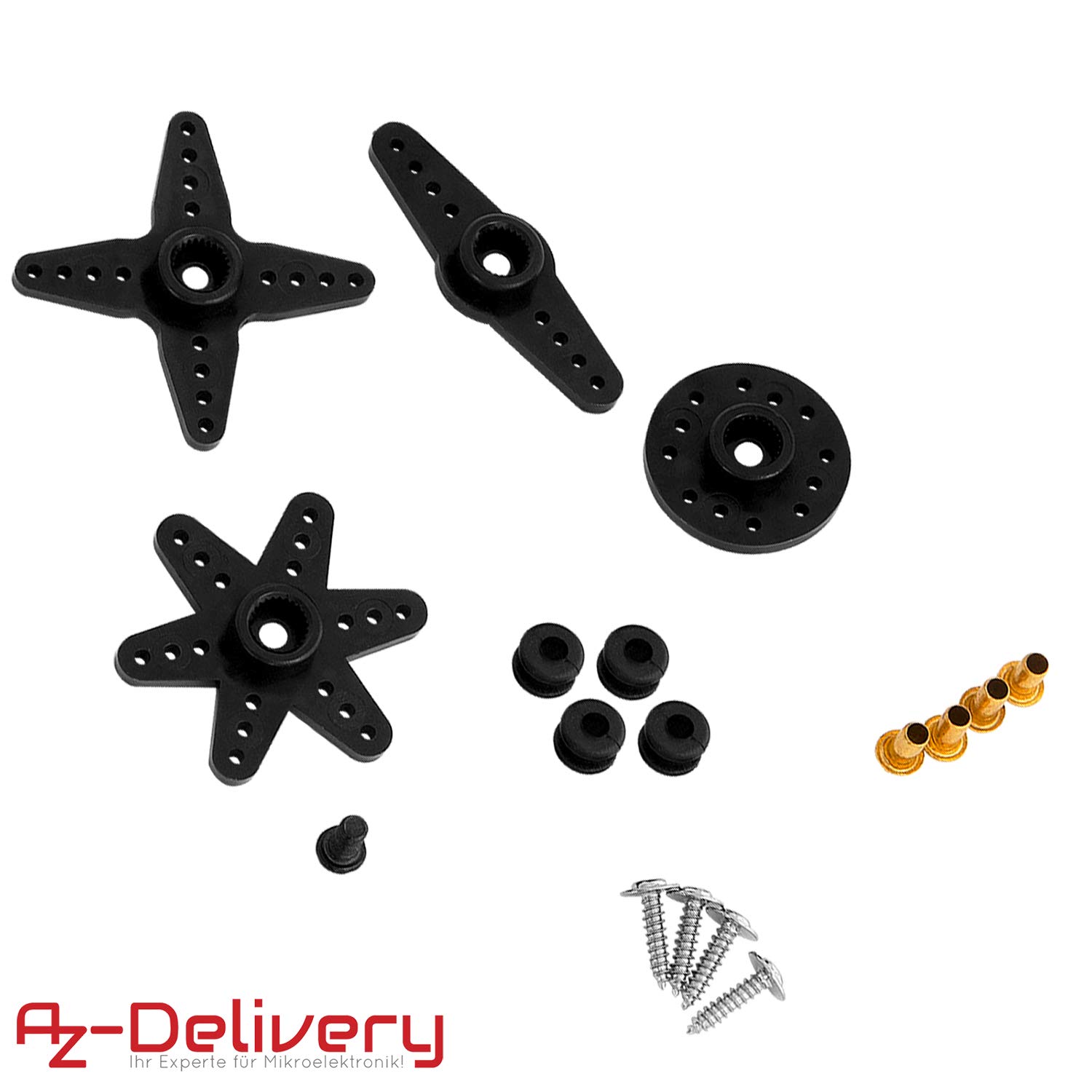AZDelivery 3X MG995 Micro-Moteur servo numérique pour hélicoptère robotisé RC Compatible avec Arduino et Raspberry Pi y Compris Un eBook