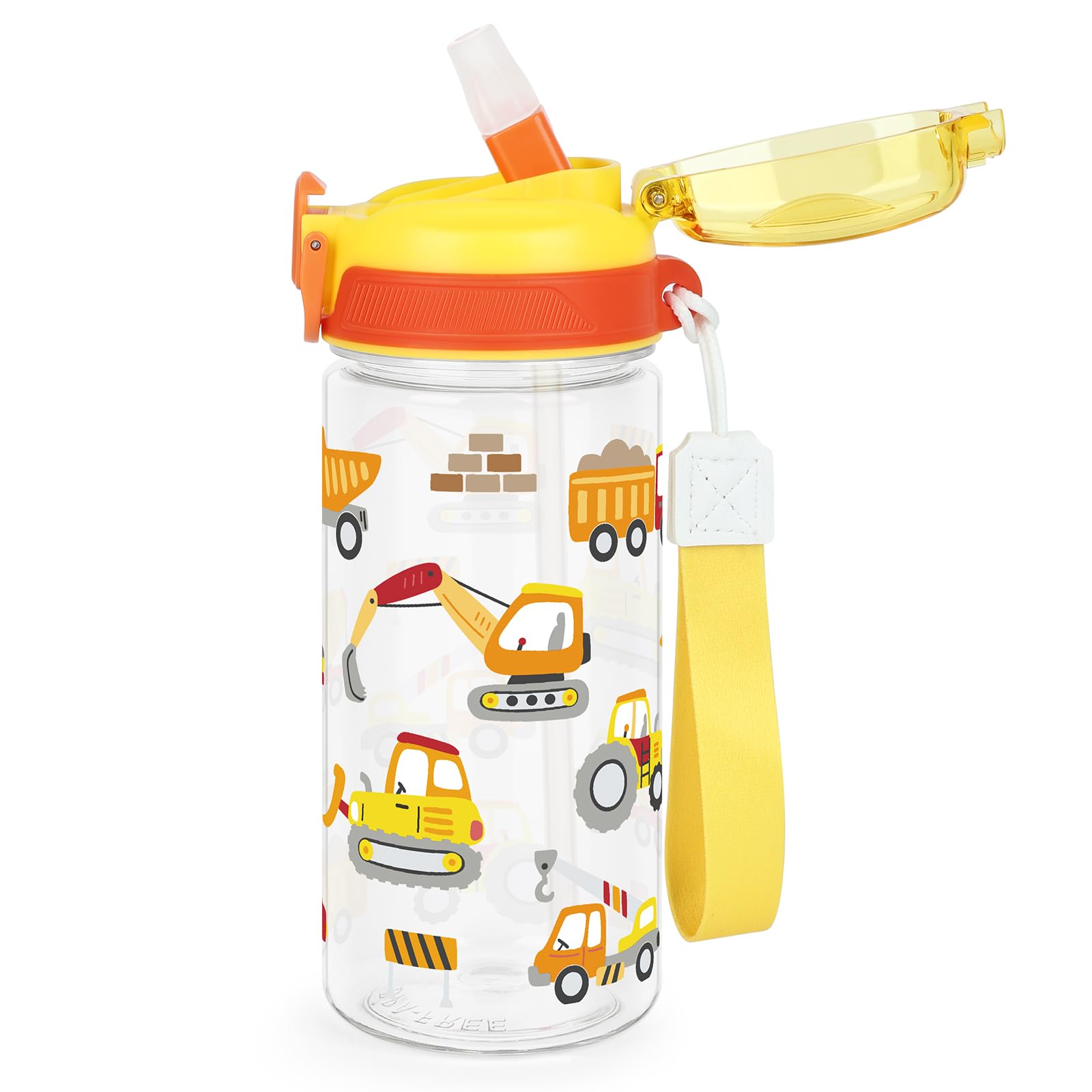 wooshwa Tritan Kids Water Bottle for School, 16 oz Plastic Water Bottle