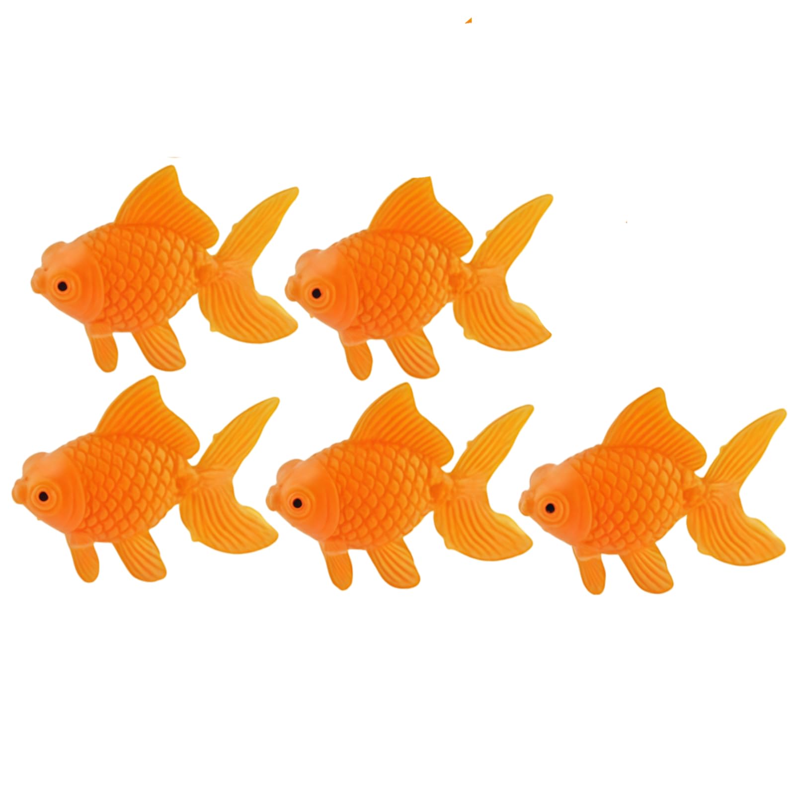 HDouii 5Pcs Orange Aquarium Fish Bowl Tank Artificial Floating Plastic Decor Goldfish Ornament Fish Tank Decoration Aquarium Décor Thematic Ornaments