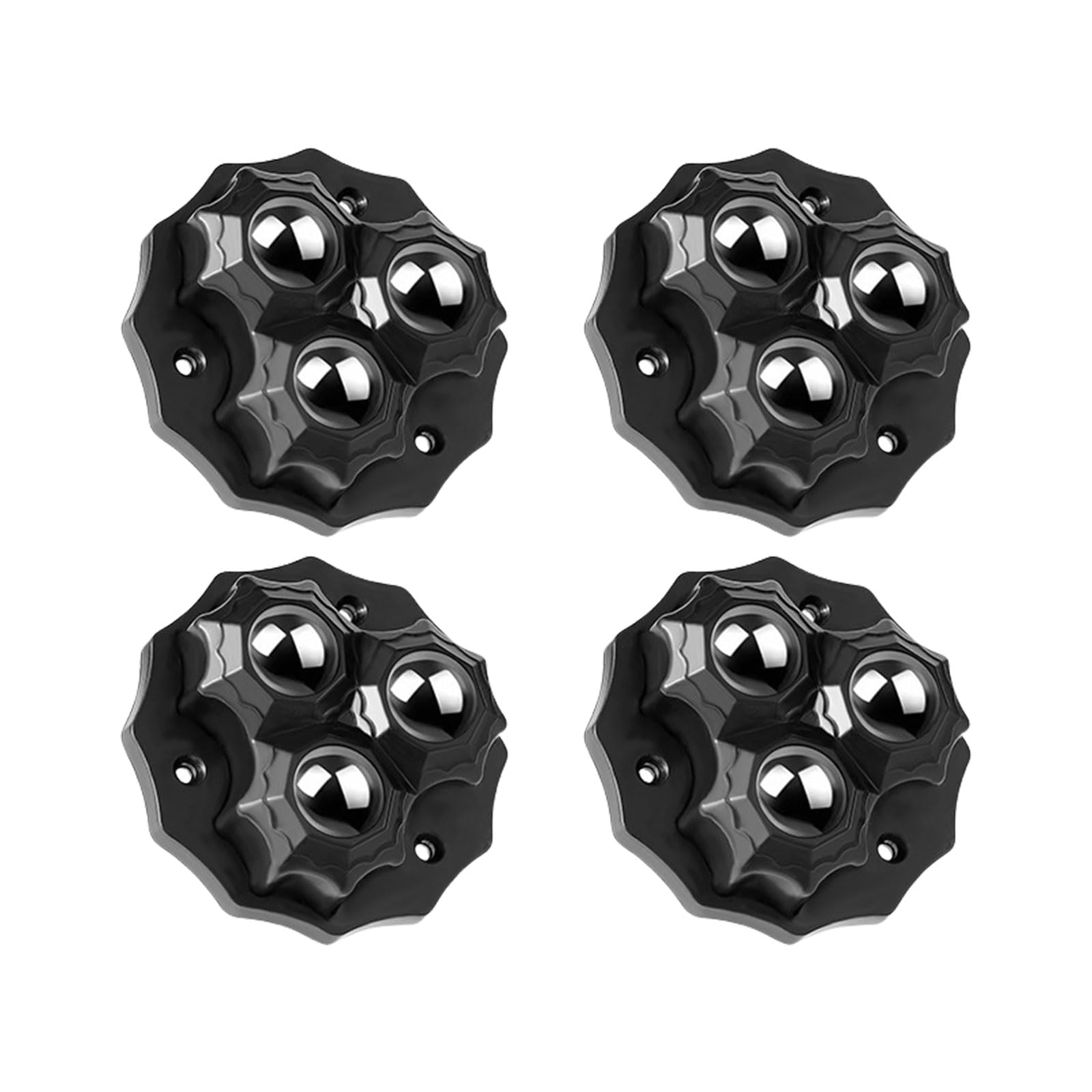 Fexxkg Black 4Pcs Appliance Rollers Adhesive Casters Wheel Sticky Swivels Pulley Universals Wheel Small Appliance Slider Not Drill Universals Rollers