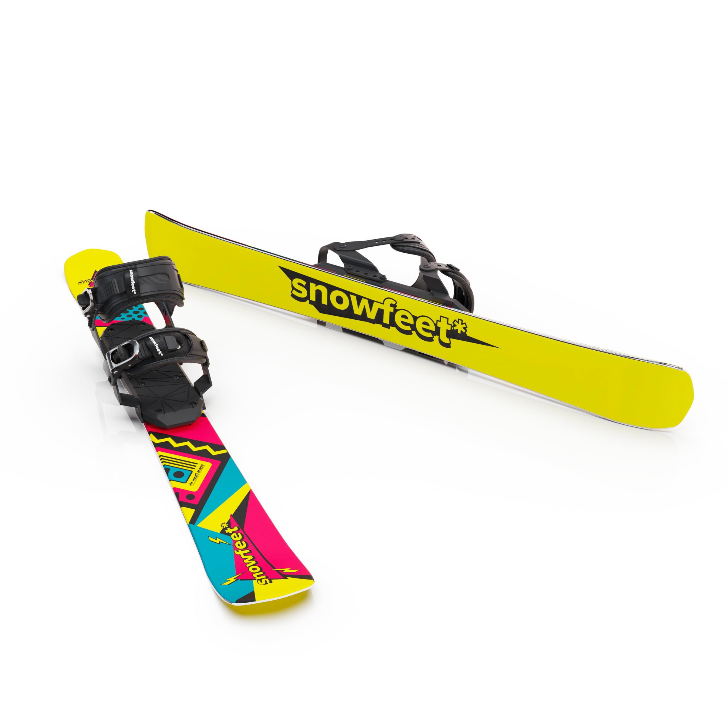 Skiboards by Snowfeet | 99 CM | Skiblades Snowblades Short Skis