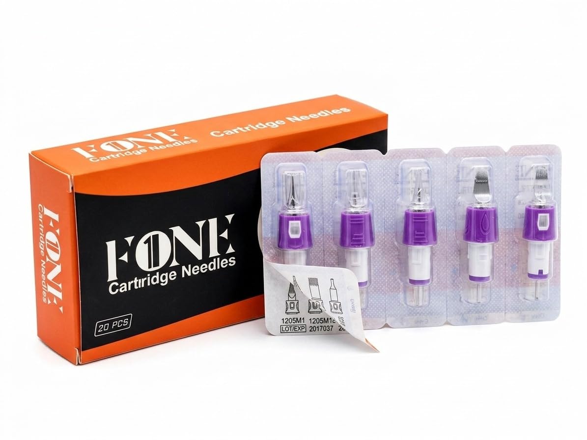 FONE Tattoo Cartridge Needles 1207RS – Round Liner (7RS) Professional Tattoo Needles | Sterile Cartridges | Smooth Ink Flow | 20 PCS Pack-picture-38