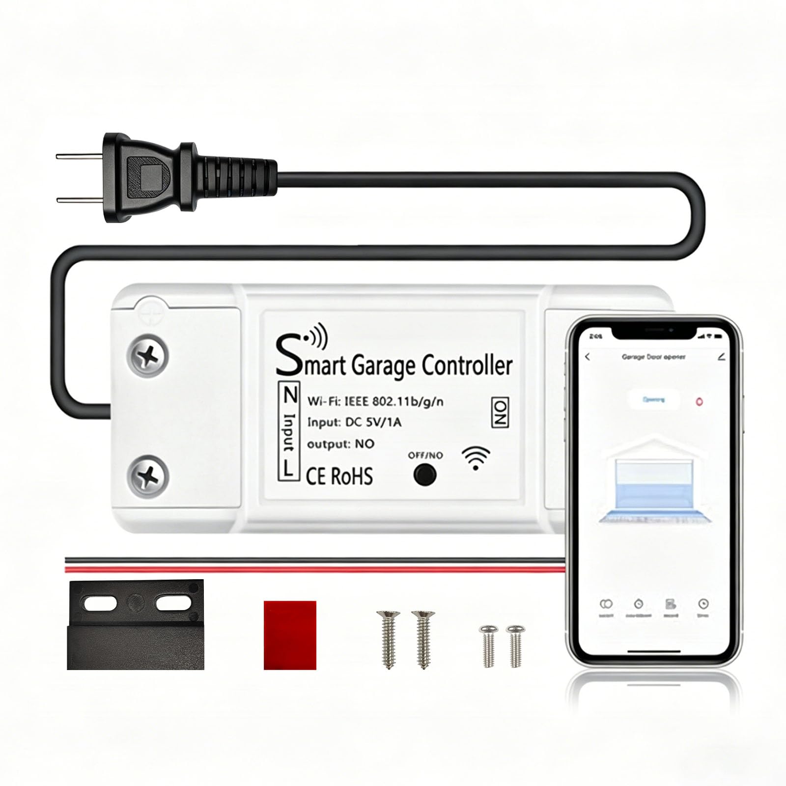 Photo 1 of NLDZGA Smart Garage Door Opener Smart WiFi Garage Door Remote Controller with APP Control, Compatible with Alexa/Google Home/iPhone/Siri/Android/SmartLife APP Remote Control No Hub Needed