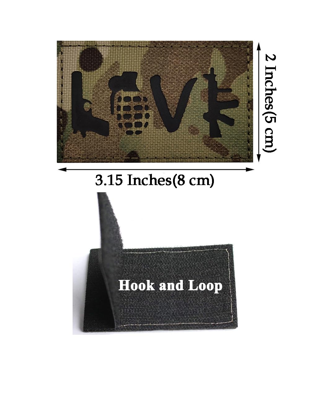 2-Pack Israel Flag IR Infrared Reflective Patches - Laser Cut, Hook & Loop, Tactical Morale Patches
