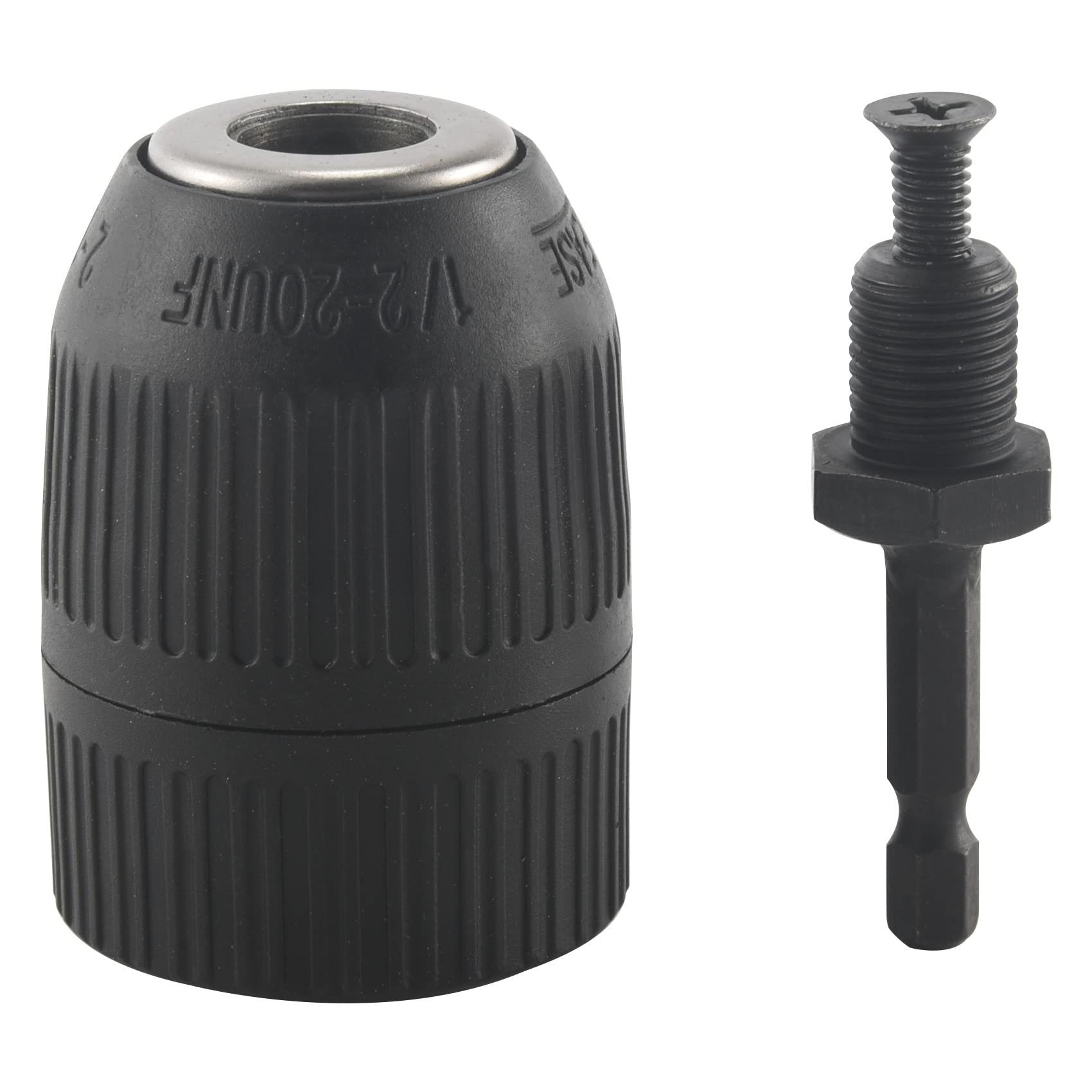 Aisuoka 1/2Inch Keyless Drill Chuck Drill Chuck Adapter For Impact Driver Quick Connect