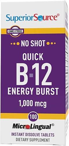 Miniatura 5 de Superior Source Ráfaga de energía rápida de vitamina B12 (100 tabletas)