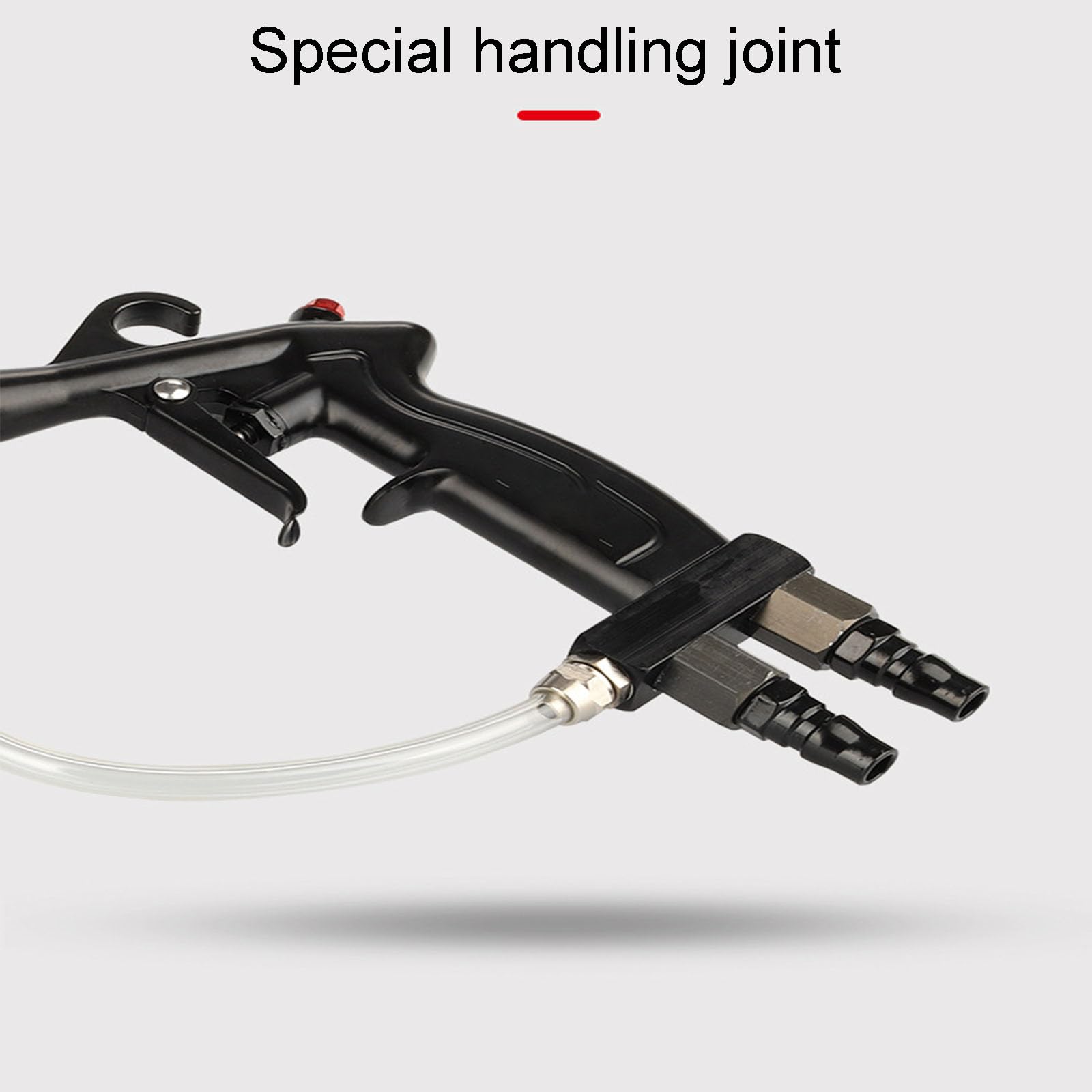 Pistolet piankowy z podwójną rurką, uchwyt ze stopu aluminium 30 cm, odpowiedni do wydajnego mycia samochodu, dysza PP z podwójną rurką, ergonomiczna konstrukcja, regulacja zaworu