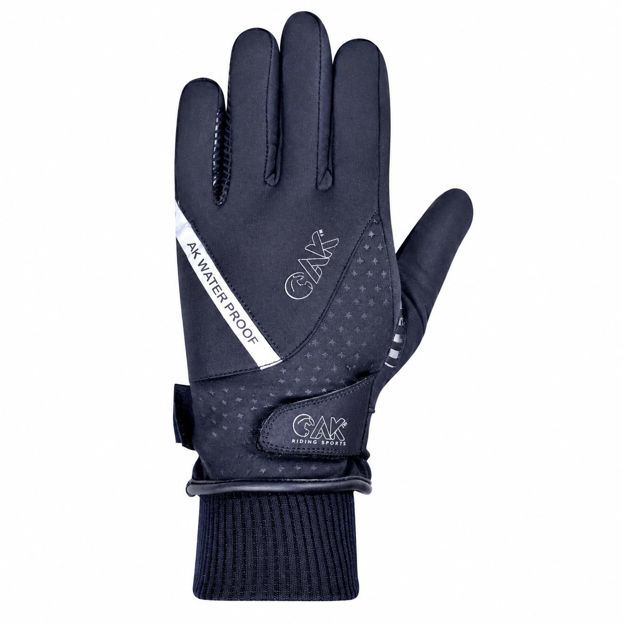 AK AKRS-8391 - Guanti invernali impermeabili per equitazione, colore: Nero