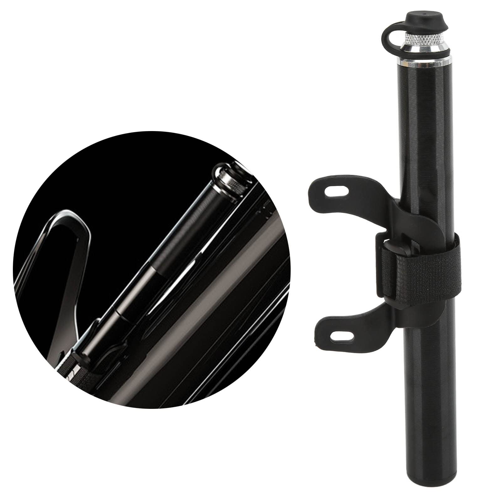 Hochdruck-Teleskop-Fahrradpumpe, tragbar, Mini-Design, geeignet für Presta- und amerikanische Ventile, 160 PSI Kapazität, Schwarz Sport & Freizeit