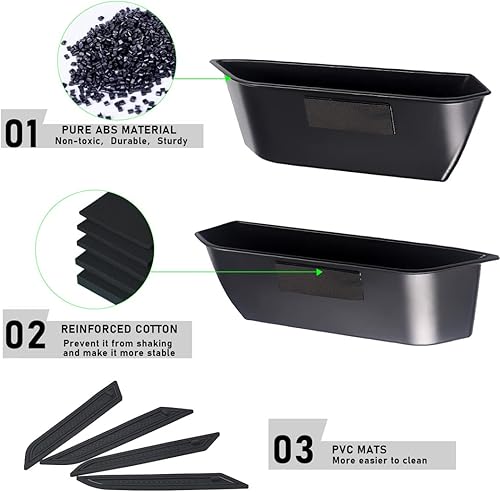 Miniatura 6 de WDG Caja de almacenamiento para manija de puerta para Ford Bronco 2021 2022 2023 2024 2025 Accesorios interiores de automóvil, ABS puerta delantera