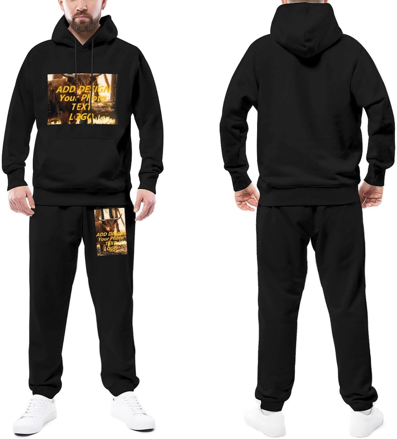 Custom Hoodies Sweatshirts Pullover Personalized Hooded Sweatshirts Customized Sweater Sweatpants Two Piece Suit