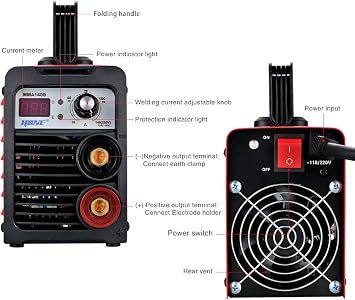 HONE ARC Welder 110V/220V, Actual 140Amp Stick Welder, Digital IGBT Inverter LCD Display Welding Machine with Hot Start Arc Force Anti-Stick, High Efficiency for Welding Rod 1/16-1/8-Inch