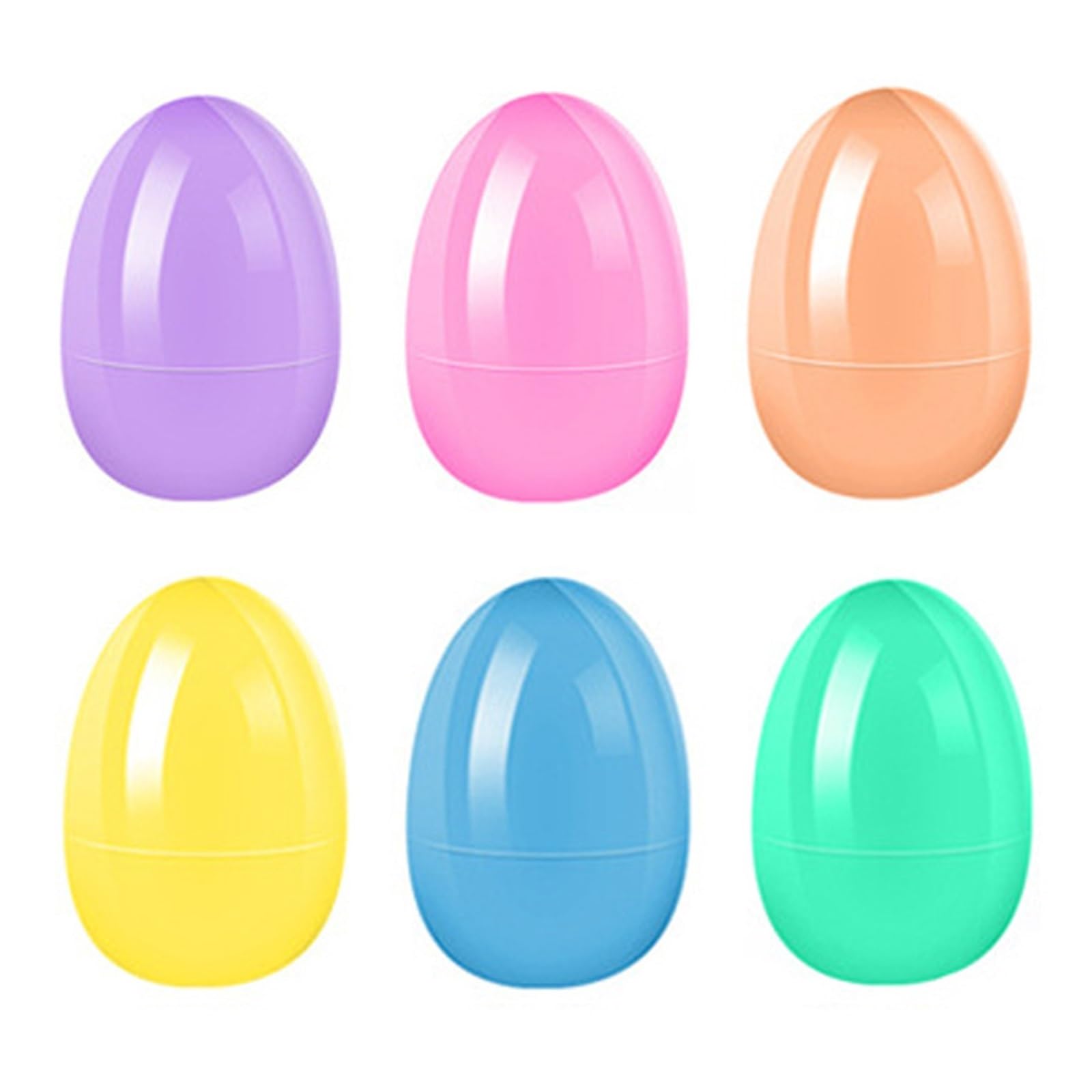 ZYAYNG 50Pcs Fillable Easter Eggs DIY Prize Gifts Candy Packing Props Plastic Empty Egg Home Party Decoration For Easter