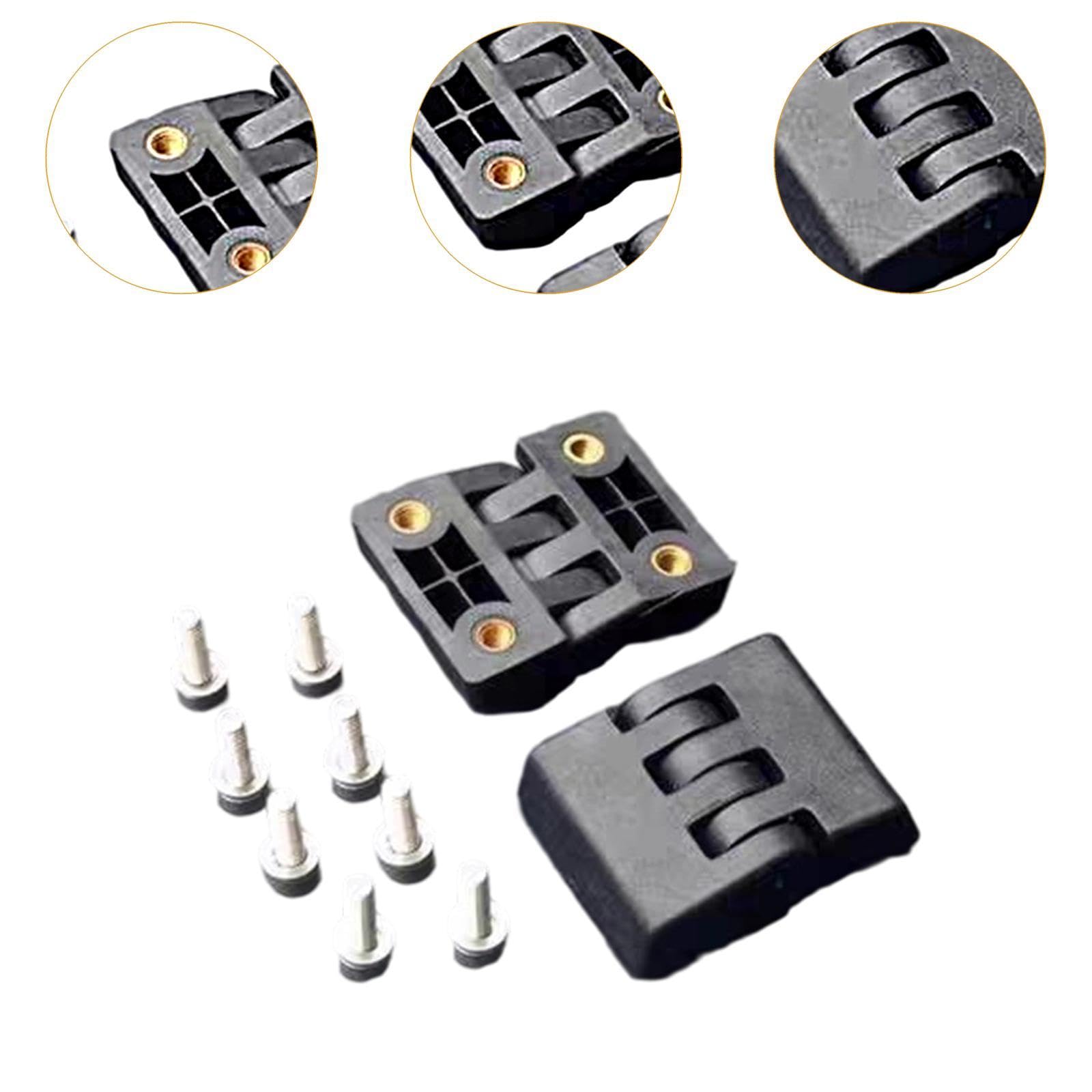 Set Di 2 Cerniere per Baule Posteriore Con 8 Viti, Dimensioni Di 5,5 Cm X 4,5 Cm, Cardini in Nylon per Bauletti Laterali E Posteriori Delle Motociclette