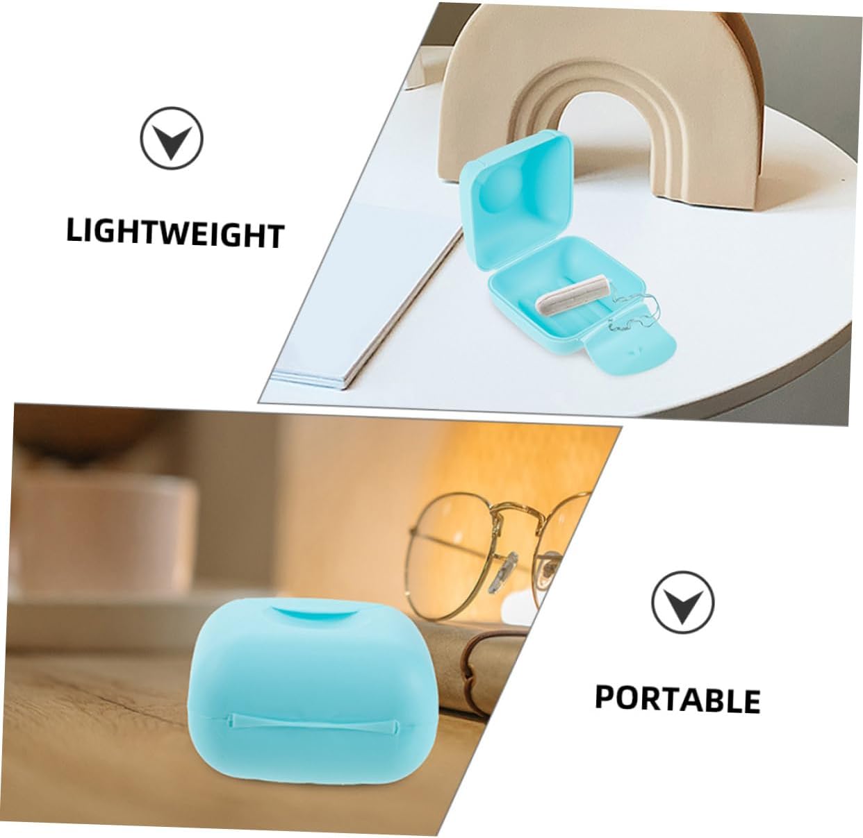 2pcs Storage Box for Cora Cups Portable Case Holder for Outdoor Travel