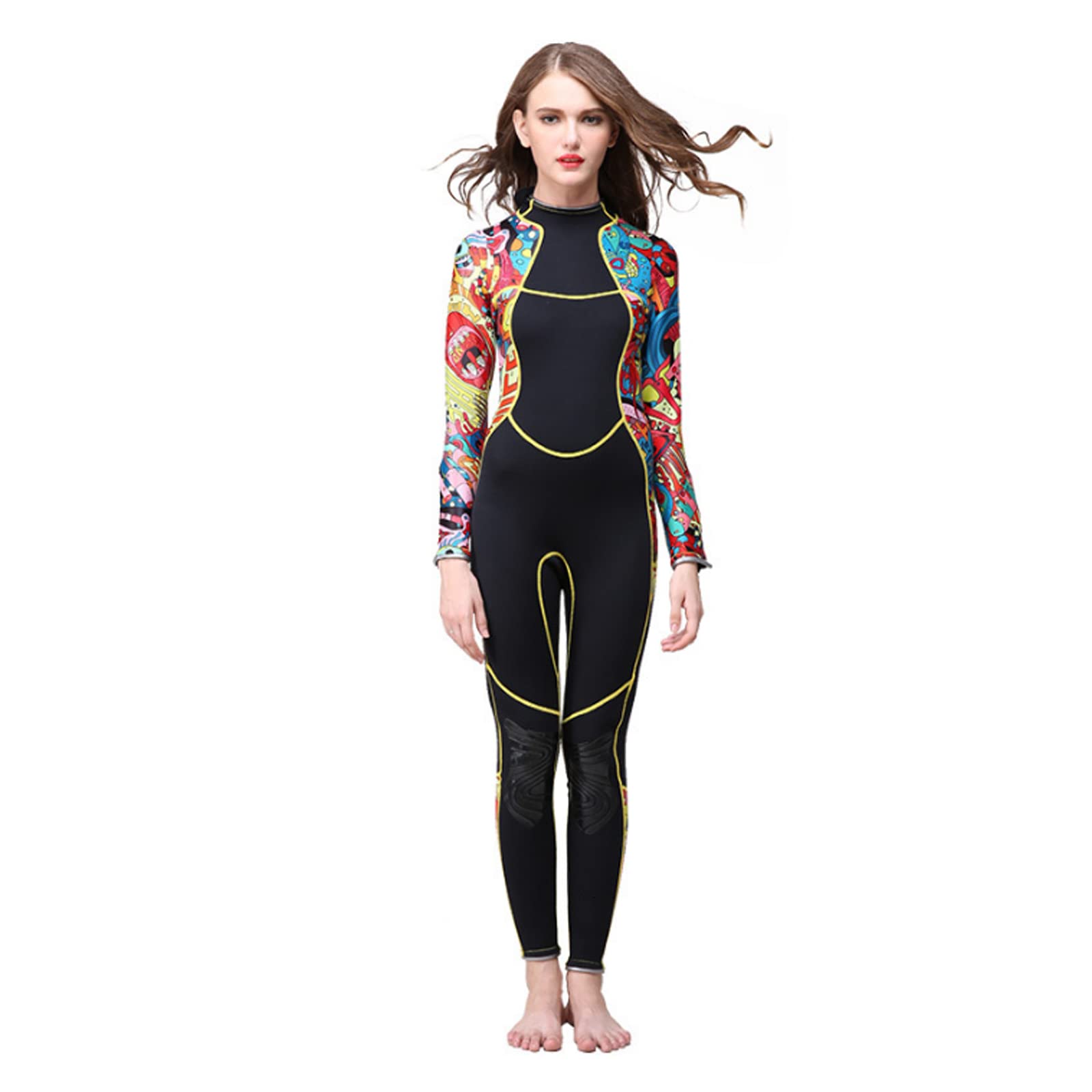 Muta in Neoprene Ultra Elasticizzato da 3 Mm Muta da Sub per Tutto Il Corpo Caldo Invernale per Le Donne Snorkeling Scuba Diving Nuoto Surf