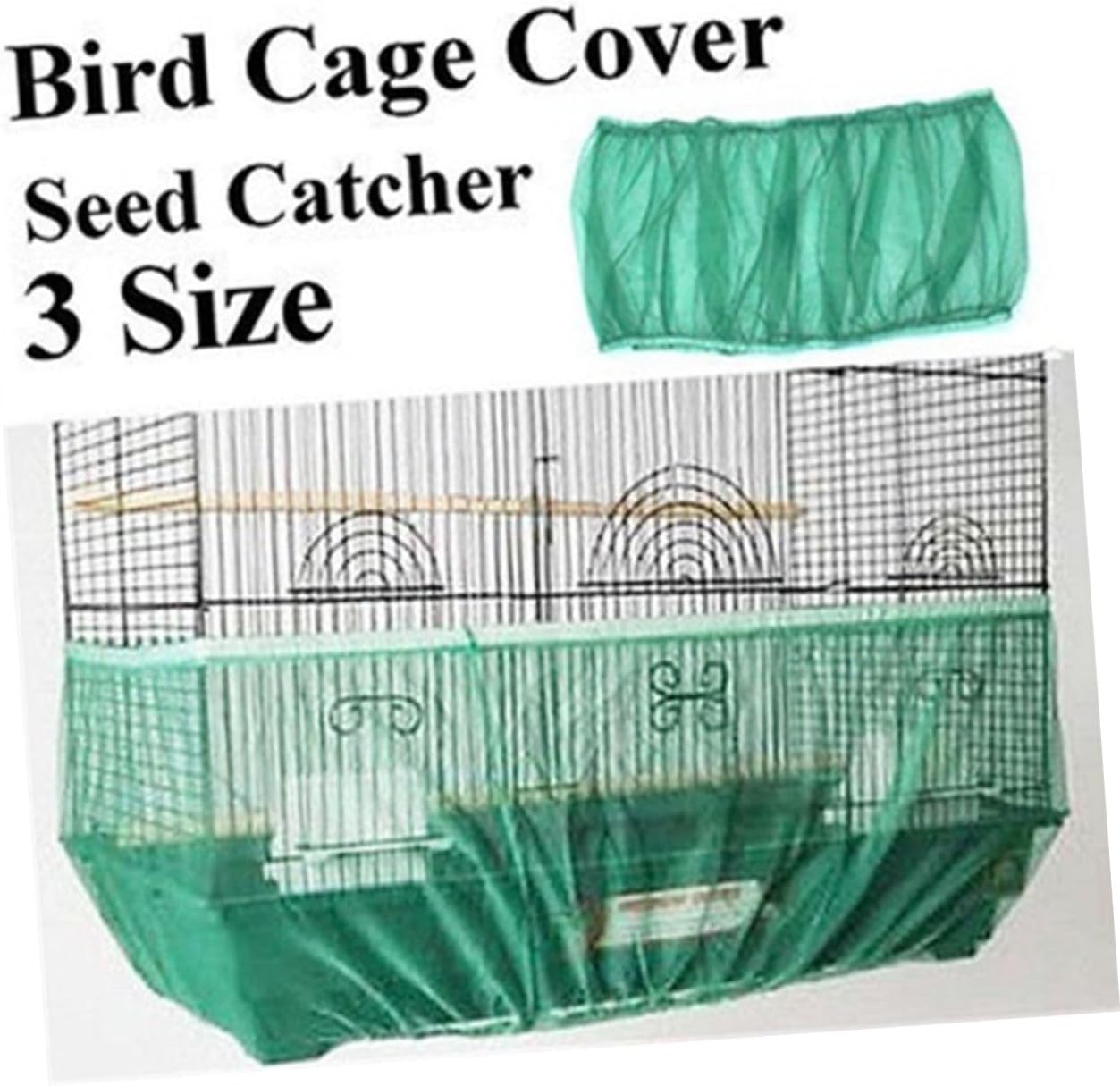 BESPORTBLE Pet Products Mesh Bird Net Cover for Bird Cage Large White Cage Skirt Cover