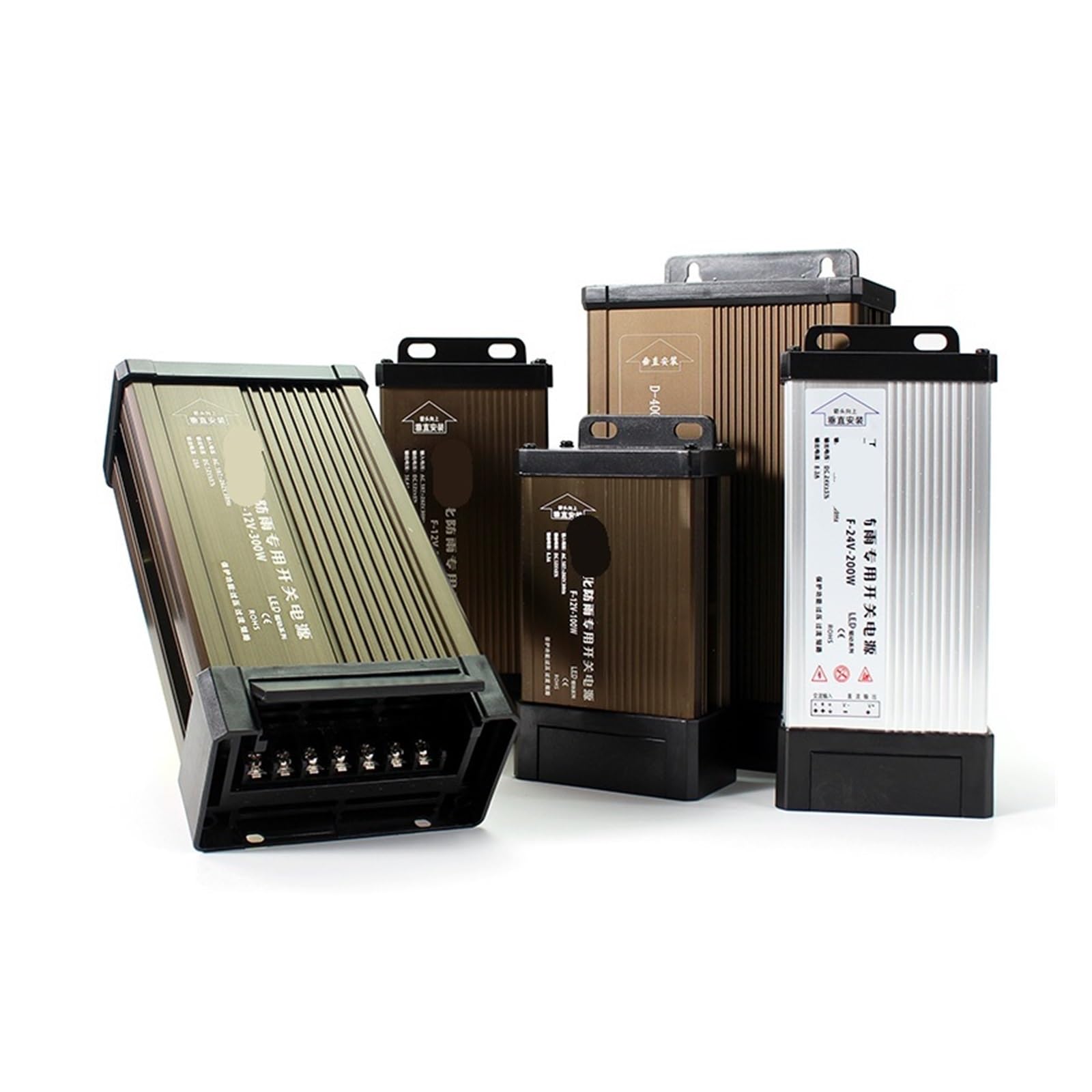 Alimentation commutée étanche à la pluie AC DC 12V 500W pour extérieur
