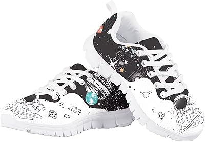 KEIAHUAN Space Themed Athleisure Sneaker Trail Hiking Sneaker Tennis Shoes Breathable Running Shoes Fashion Walking Sneakers