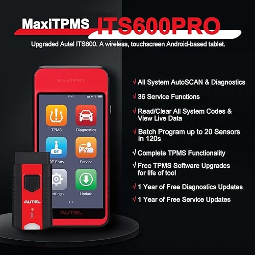 Miniatura 2 de Autel MaxiTPMS ITS600Pro TPMS Herramienta de programación con TPMS completo, actualización 2025 de ITS600, todos los diagnósticos del sistema con