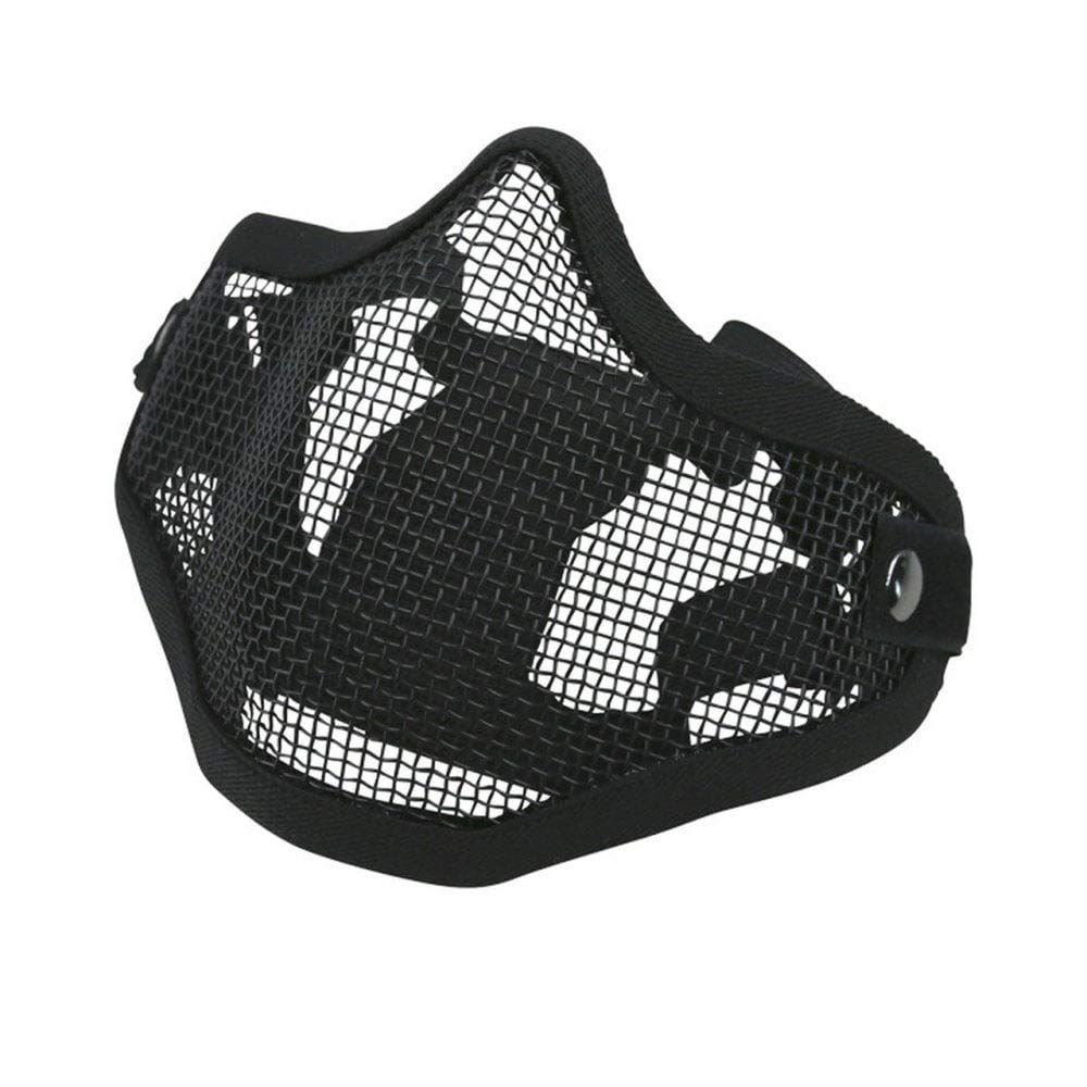 Kombat Uk Men's Black Tactical Airsoft Steel Mesh Face Mask