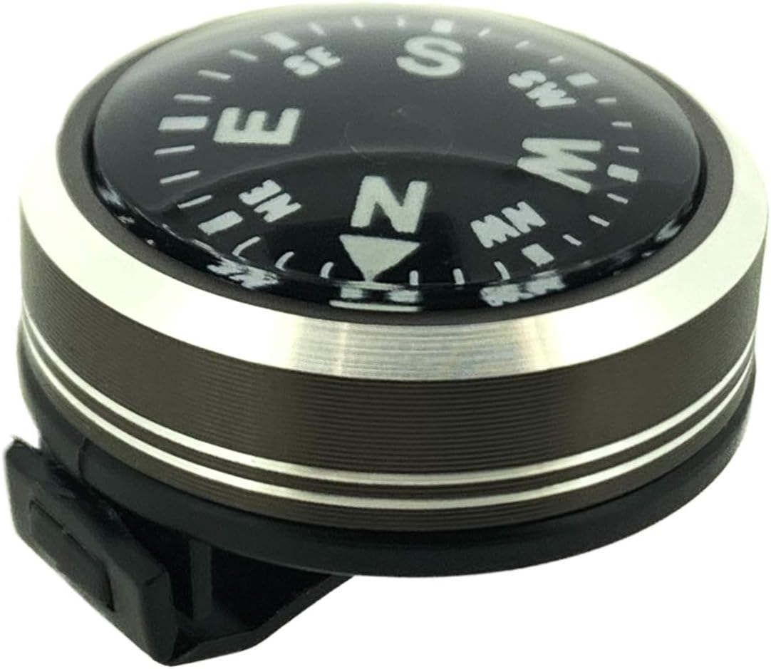 WristLock - Aluminum Wrist Compass for Watch or Paracord Bracelet | Clip-On, Locking Design | Accessory for Camping, Hiking, Navigation