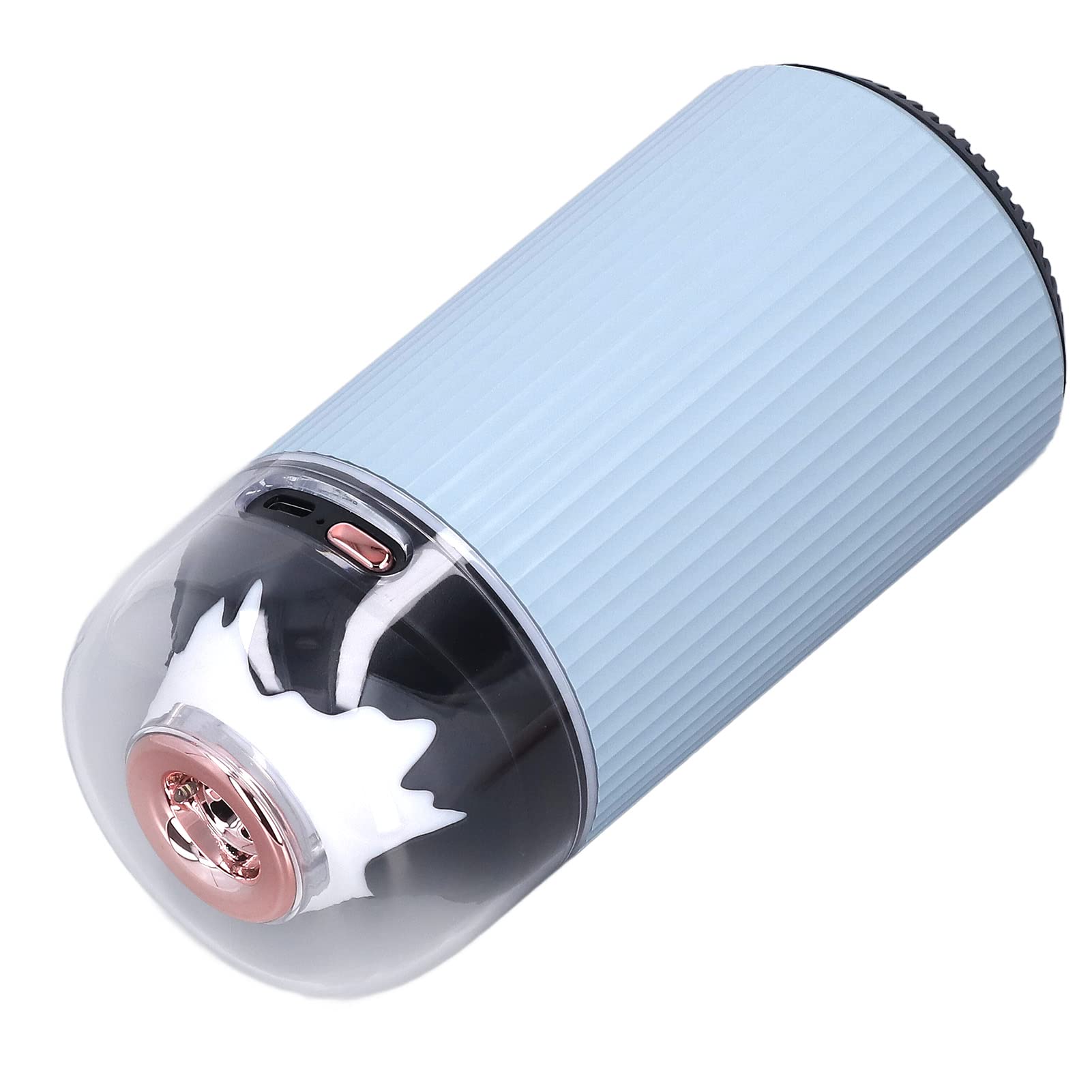 Umidificatore per piccola luce notturna 300ml Nebulizzatore portatile 2 in 1 Mini umidificatore per auto USB con luce notturna per ufficio 5V (Blue)