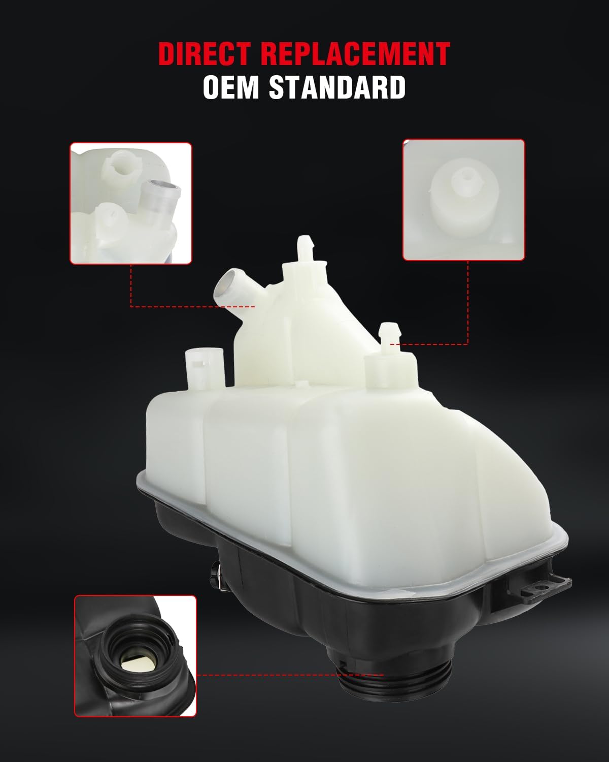 CCIYU Front Engine Coolant Reservoir Tank Compatible for Mercedes-Benz CLS500 2006, for Mercedes-Benz CLS55 AMG 2006, for Mercedes-Benz CLS550 2007-2011, Coolant Reservoir Tank Replace#603-283