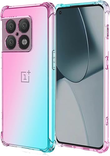 OEURVQO Funda transparente para OnePlus 10 Pro, transparente, colorida, delgada, suave, TPU a prueba de golpes, antiarañazos, funda protectora para