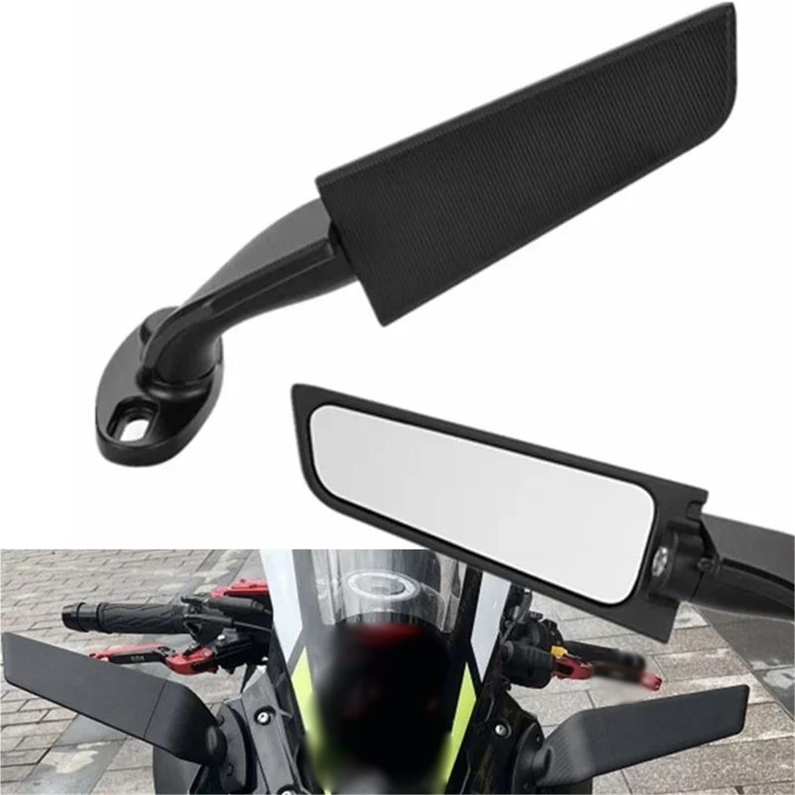 Rétroviseur Rotatif Réglable Moto pour Suzuki GSXR 600 750 1000 GSX1300R GSX650F GSX-R Rétroviseur de Guidon(Small miror only2)