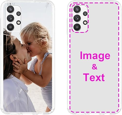 Funda personalizada para Samsung Galaxy A32 5G (6.5 pulgadas), funda personalizada a prueba de golpes con imagen, texto y imagen, diseño de imagen disponible en Yaxa Mexico