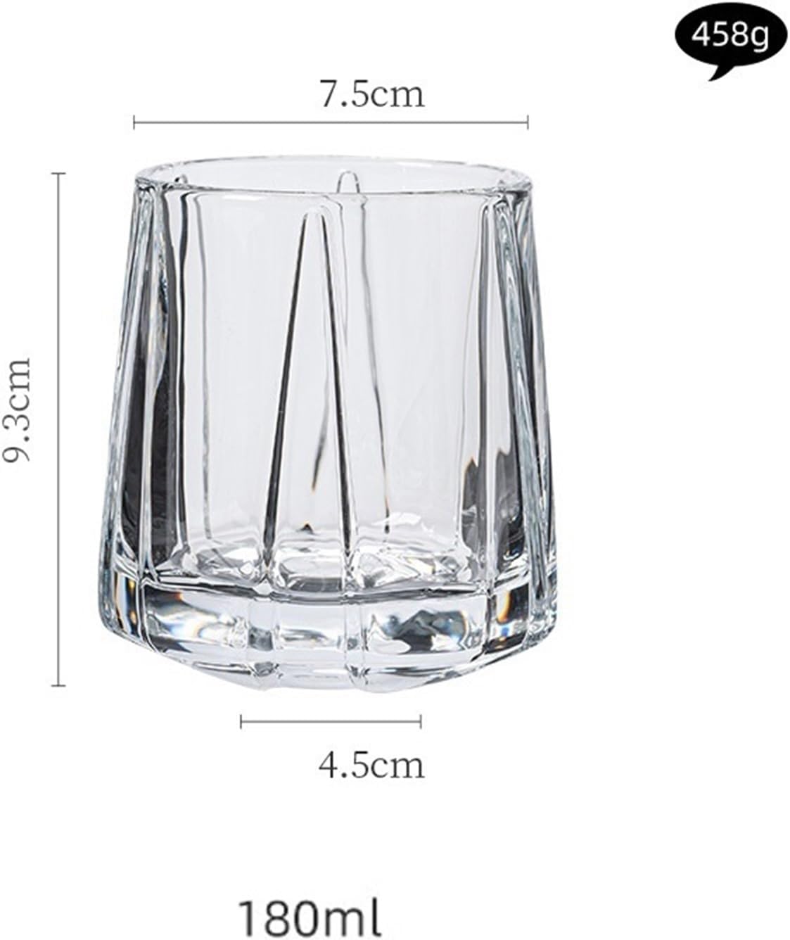 Glass Cups Crystal Whiskey Glasses, 6 OZ Clear Bar, Dishwasher Safe for Juice