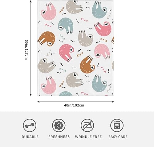 Miniatura 3 de Manta de perezoso para mujer, suave manta de forro polar de verano, lavable, manta ligera de viaje para sofá, cama, sillón durante todas las