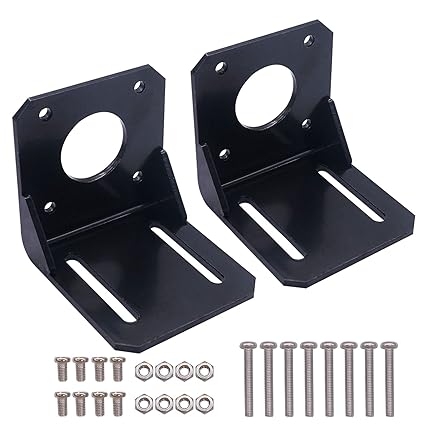 weideer 2Pcs 42mm Motor Bracket Alloy Steel L-shape Fixed Seat For NEMA17 Stepper Motor with Screws and nuts K-025-42