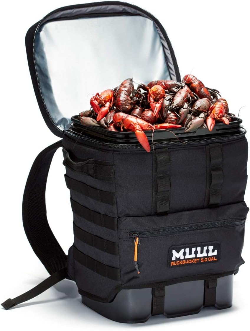 MUUL RuckBucket Insulated Backpack Cooler – Large Soft Vented Cooler Bag Perfect for Hiking, Camping, Fishing, Picnics, Tailgating and More