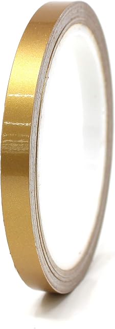 Finest Folia, 10 metrów, paski ozdobne do samochodu, motocykla, łodzi, modelarstwa, wybór kolorów, paski dekoracyjne, paski boczne szeroko?? 7 mm. Gold Glanz