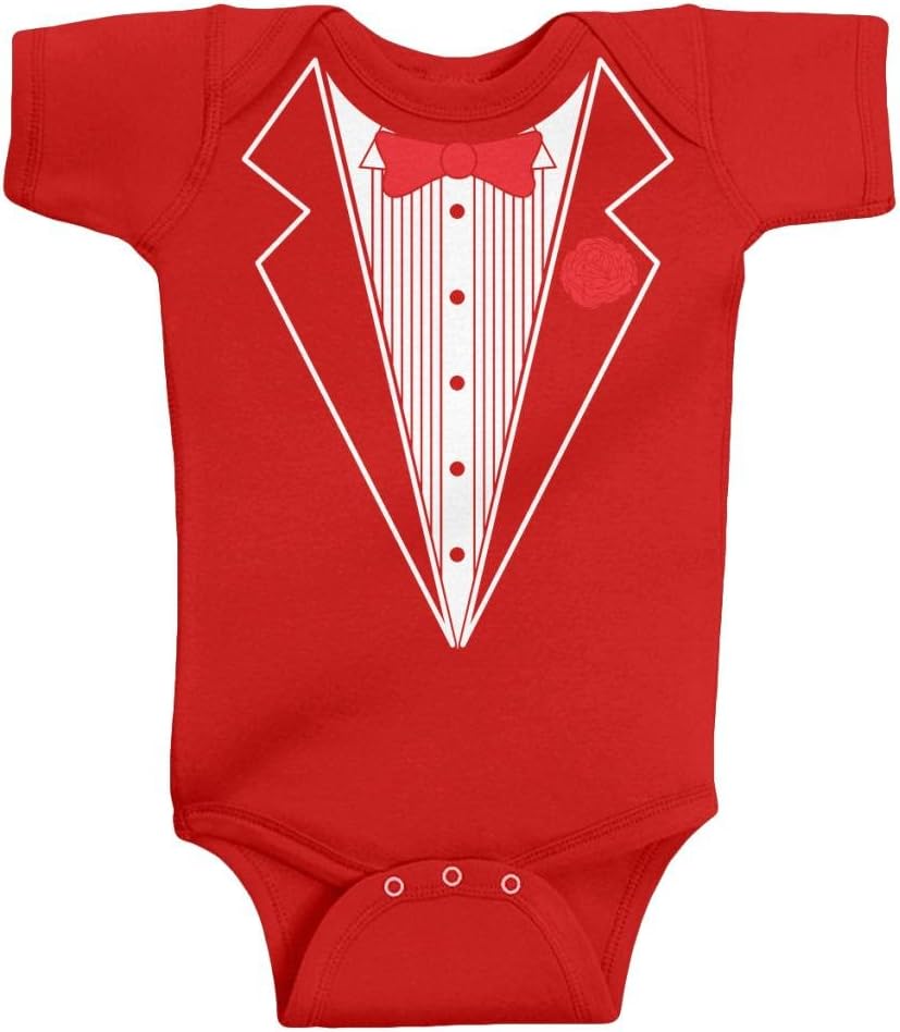 Threadrock Unisex Baby Tuxedo Bodysuit
